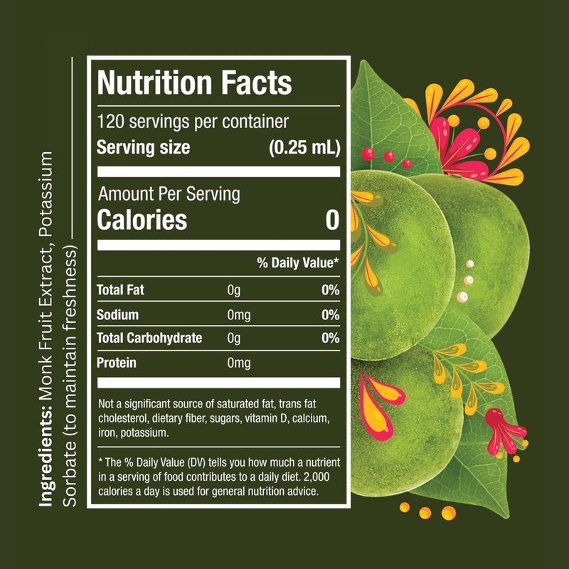 MONK FRUIT SWEETENER LIQUID - MONK FRUIT EXTRACT - No
