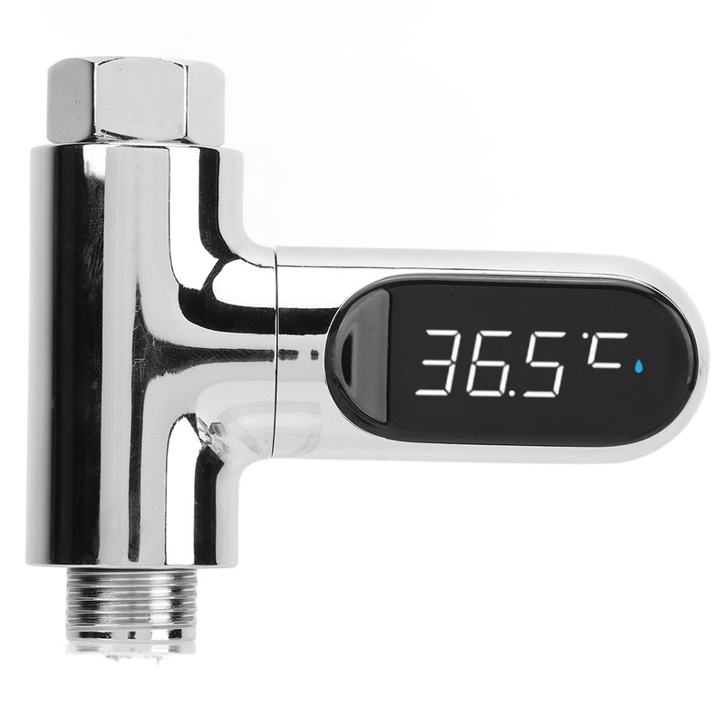 Shower Thermometer Aluminum LED Digital Shower Thermometer for Home Bathroom