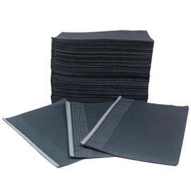 Genco Dental 125 Disposable Dental Bibs 13"x18" | 3 Ply Waterproof Dental/Tattoo/Nail Bib for Patients | Dental Tray Covers, Salon Cover | Disposable Patient Bibs (125, Black)