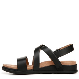Vionic Women's Cypress Sandal, Black Leather, 8