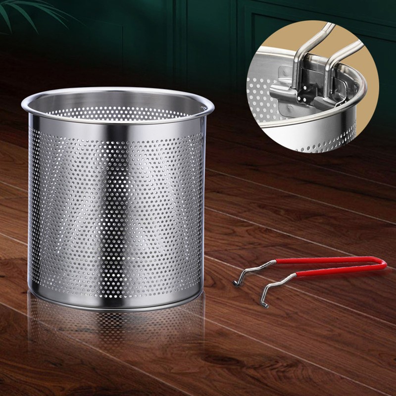 Stainless Steel Deep Fryer Pan Durable Portable Mini Long Handle