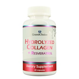 Grand Choice Grand Choice Hydrolyzed Collagen + Resveratrol, 500mg, 60 Capsules