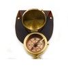 KHUMYAYAD Vintage Antique Brass Compass with Leather Case for Outdoor