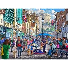 Wandering Through Windsor | 1000 Piece Jigsaw Puzzle | Windsor Town & Castle | Sustainable Jigsaw Puzzle for Adults | Premium 100% Recycled Board | Great Gift for Adults | Gibsons Games