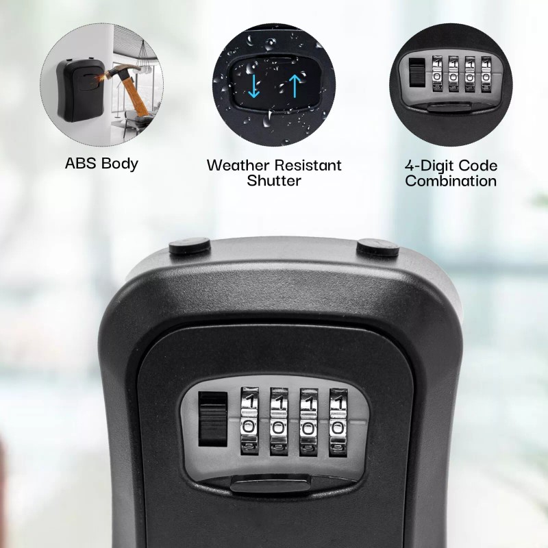 Unbranded Key Lock Box for Outside-Combin - 20 Units