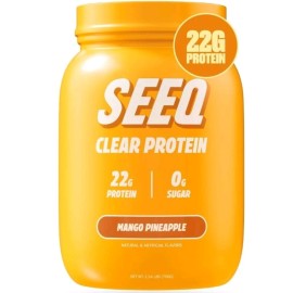 SEEQ Clear Whey Isolate Protein Powder, Mango Pineapple, 25 Servings, 22g...