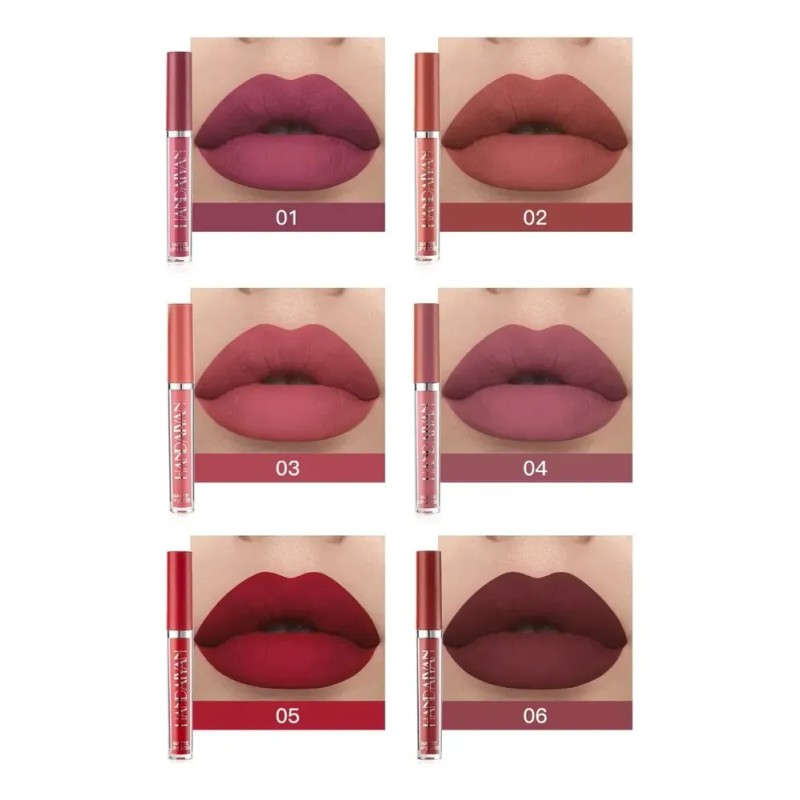 Set 6 Piezas Labial Líquido Mate Nude A 6pcs