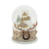 Roman Deer Family Musical Christmas Glitterdome 100mm