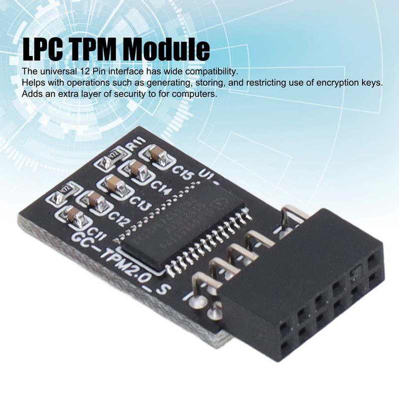 TPM 2.0 Module LPC SPI 12Pin Remote Card Encryption Security