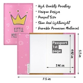 Quttie Passport Cover for Kids, Women and Men, Cute Travel Passport Holder (Little Princess)