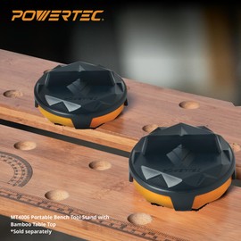 POWERTEC 4 Pack Finishing Bridges - Fits Bench Dog Stops Puck - Non-Marring, Support for Painting, Staining & Finishing (72144)