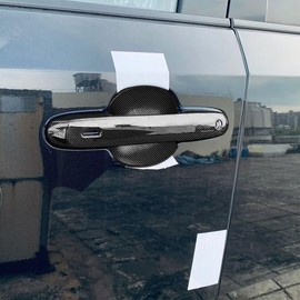 TUBAIZAI Car Accessories Compatible with Toyota New Grand Highlander 2024 2025 Exterior Door Handle and Handle Bowl Cover Trims Protector Decoration ABS 8PCS(Carbon Fiber Style)