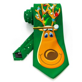 JEMYGINS Men's Christmas Tie and Tie Clip Set - m