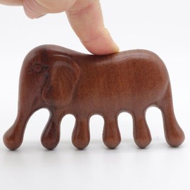 Altipia Wood Day Lacquered Solid Wood Gua Sha Massager Elephant / 우드데이 옻칠 원목 괄사 마사지기 코끼리