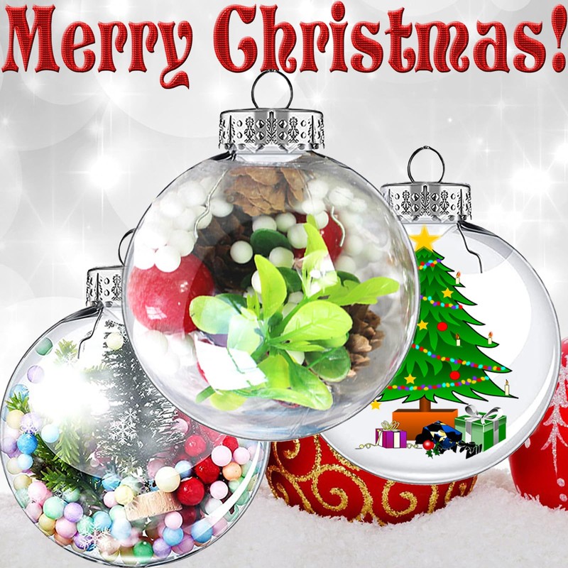 Clear Plastic Ornaments, Clear Christmas Ornaments, Fillable Ornaments, Clear Ornaments