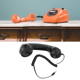 Diyeeni Auricular de Teléfono Celular, Auricular de Teléfono Retro para Teléfono Inteligente, Teléfono Celular de la Vieja Escuela, Computadoras, Receptor de Teléfono (Black)