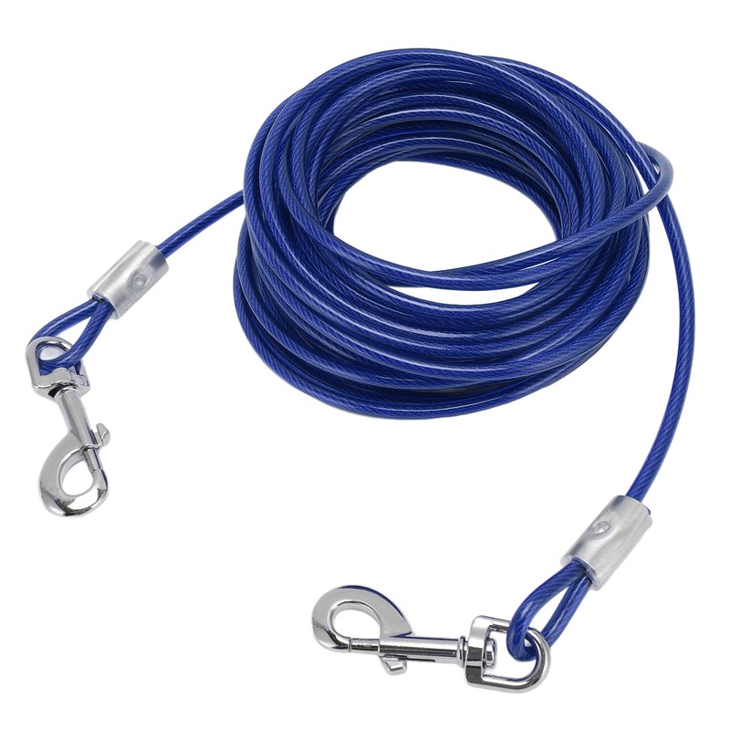 Dog Tie Out Cable Steel Wire Double Head Bite Resistant