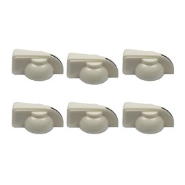 FLEOR 6pcs Black Plastic Guitar Amp Knobs Big Size Chicken Head Guitar Effect Pedal Knobs