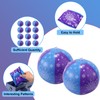 12pcs Inflatable Beach Balls, 8.66in Purple & Blue Winter Snowflake