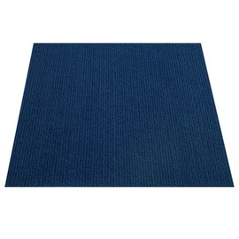 Boshen 24 Sq.Ft Peel and Stick Carpet Tiles 12" x 12" Self Adhesive Anti-Slip Floor Mats Protect Pads Multi-Purpose Floor Carpet Squares, Easy to Install and Clean- Blue, 24 Tiles