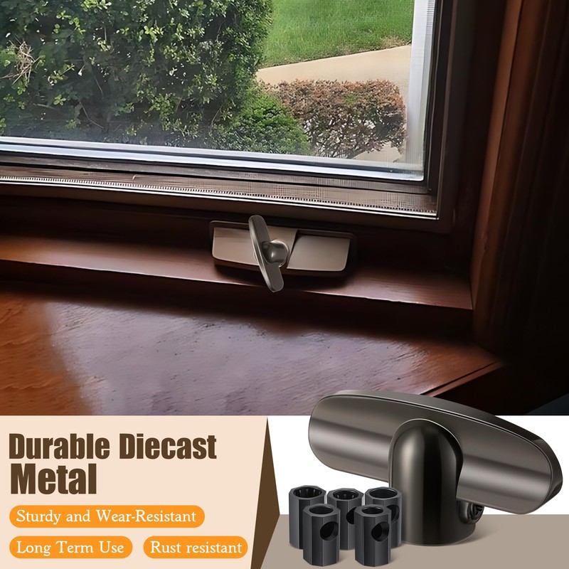 Avenuebool 4 Pack Universal Tee Crank Casement Window Handles, Low