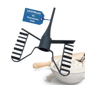 Lichtblau Schmetterling 2952 Mixing Attachment for Thermomix TM21, Replacement Part for Vorwerk Food Processor, Food-Safe and Dishwasher Safe, Dark Grey, for Creamy Food