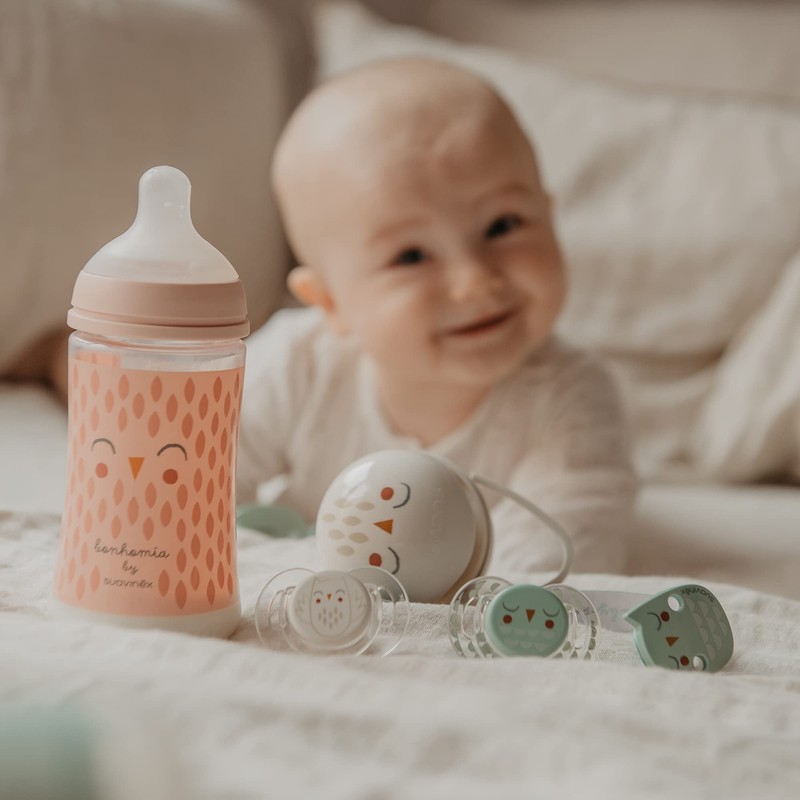 Suavinex, Dummy Chain Dummy Strap for Babies +0 Months Silver