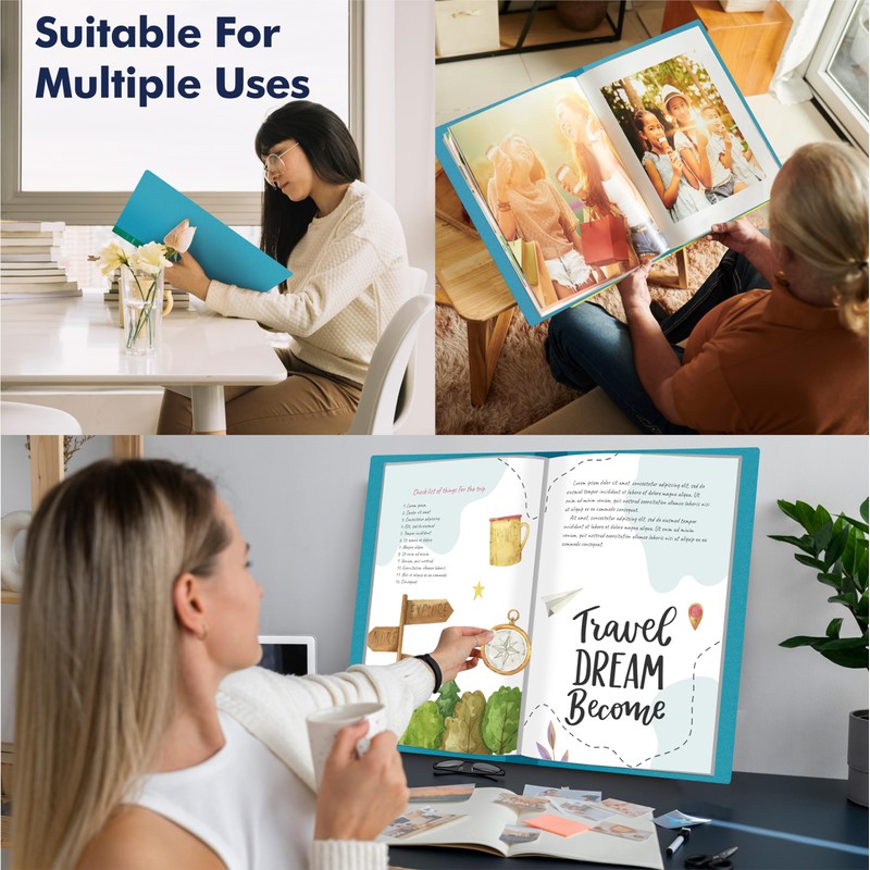Art Portfolio Folder, 40 Clear Pockets Acqua Paper Protectors Display