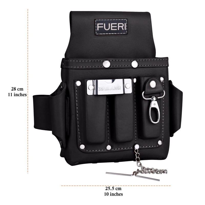 FUERI Professional Black 4 Pocket Electrician Tool Pouch, | High