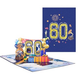 Geburtstagskarte, Pop-Up-Geburtstagskarten, Jubiläumskarte, 3D-Pop-Up-Geburtstagskarten für Frauen, Männer, Mutter, Vater, Oma, Opa, Kinder, Freunde (Marineblau, 60)