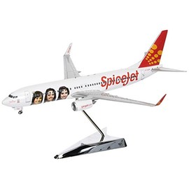 Gemini200 SpiceJet Employee Logo Jet B737-800W Diecast Aircraft (1:200 Scale)