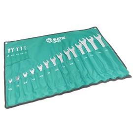 SATA 19 Piece 12 Point Combination Wrench Set | SAE sizes 1/4" to 1-1/4" | Off Corner Loading | ST08412G