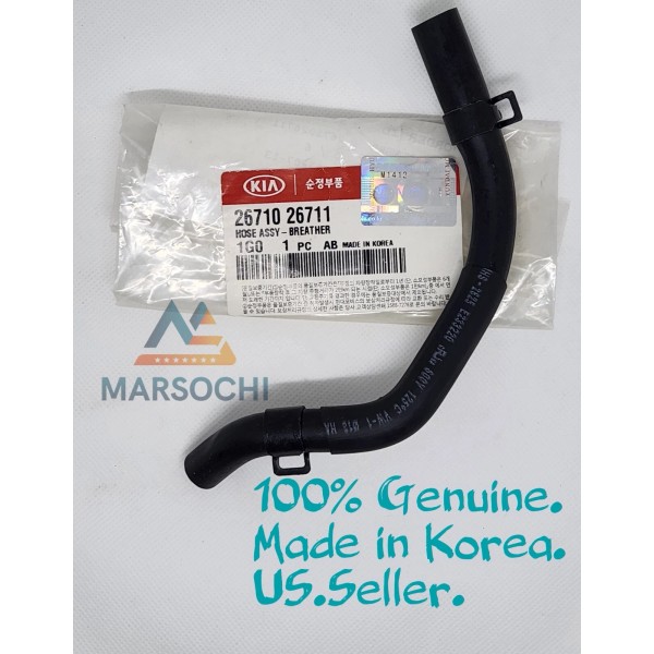 Hyundai GENUINE OEM. 26710-26711 HOSE ASSY - BREATHER ACCENT 2005-2009