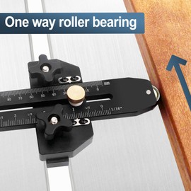 Thin Rip Jig, Thin Rip Table Saw Jig for Making Repetitive Narrow Thin Strip Cuts Woodworking Tools, Fits 3/8" x 3/4" T-Slot, Compatible with Table Saw, Band Saw, and Router Table