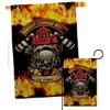USBrotherhood Bravery Firefighter Burlap Garden House Flag-Set Armed Forces Firefrighter
