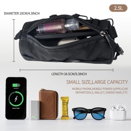 TERRARIDE Lenkertasche Fahrrad, Wasserabweisende und geräumige Fahrrad Lenkertasche 2.5 L, Fahrradtasche Vorne Lenker, Fahrradtaschen, Rahmentasche mit Schultergurt, Fahrradzubehör