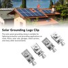 4 Pcs Solar Panel Ground Clamp Steel Weather Proof Solar