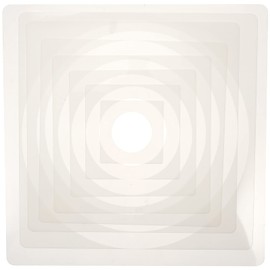 Round Shape Stencils 8Pcs Circle Painting Stencils Round Shape Drawing Templates Creative Reusable Painting Templates DIY Stencils Tool Home Decoration 25cm(White)