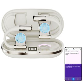 AI Language Translation Earbuds, 3-in-1 OWS Real-Time AI Translator Earbuds, 144 Languages & Accents Translation Device, Ai Headphones, Two Year Free Subscription, for Travel and Business (White)