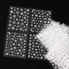 30 Sheets Christmas Nail Art Stickers Snowflake Nail Stickers White