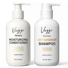 VUZZI HERBALS Moisturizing Conditioner for Flake-Free, Healthy Scalp & Hair Growth - Sulfate-Free, Paraben-Free & Natural Conditioner for All Hair Types