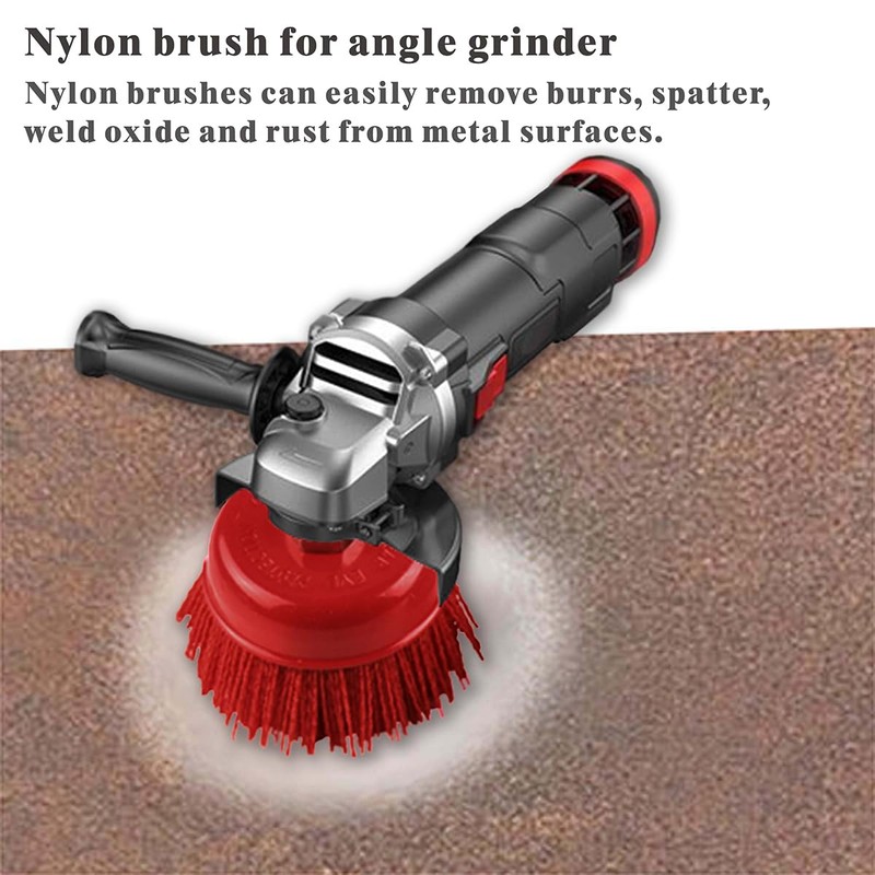4 Inch Nylon Cup Brush for Angle Grinder, Abrasive Filament
