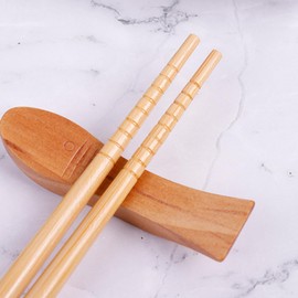 Bamboo Chopsticks - 5 Piece Unique Pattern Chop Sticks, Dishwasher Safe, Gift Set for Asian Tableware, Chopsticks Reusable for Home and Restaurant Use