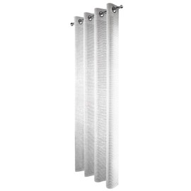 Glitter Sparkle Ring Top Voile Curtain Panel - White (Adele 55" W x 108" D)