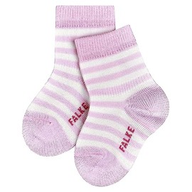 FALKE Kids Stripe socks, 1 pair, UK size 6-12 months (EU 74-80), Pink, cotton mix - Skin friendly cotton, durable, colourful stripes