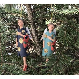 Gisela Graham - Fashion Fairy Angel Christmas Tree Hanging Decorations Gift Set