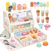 Wooden Ice Cream Toys for Kids Pretend Play Kitchen Food