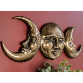Ebros Triple Goddess Moon Mother Maiden Crone Hanging Wall Decor Plaque 15.25"H