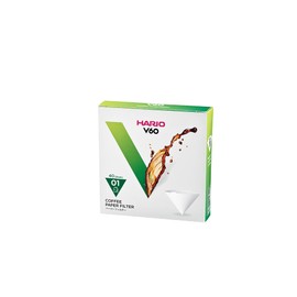 HARIOV60 Paper Filter, 01W, for 1-2 Cups, 40 Sheets, Multi HRO23214