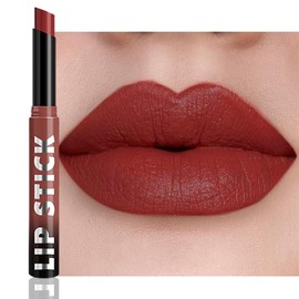 IATMOMOD Dark Red Matte Lipstick for Women, Long Lasting Waterproof Transfer-Proof Vegan, 24 Hours Moisturizing Glossy Shine Lip Gloss, Lipstick Palette Beauty Products Makeup All-Day Formula A04#